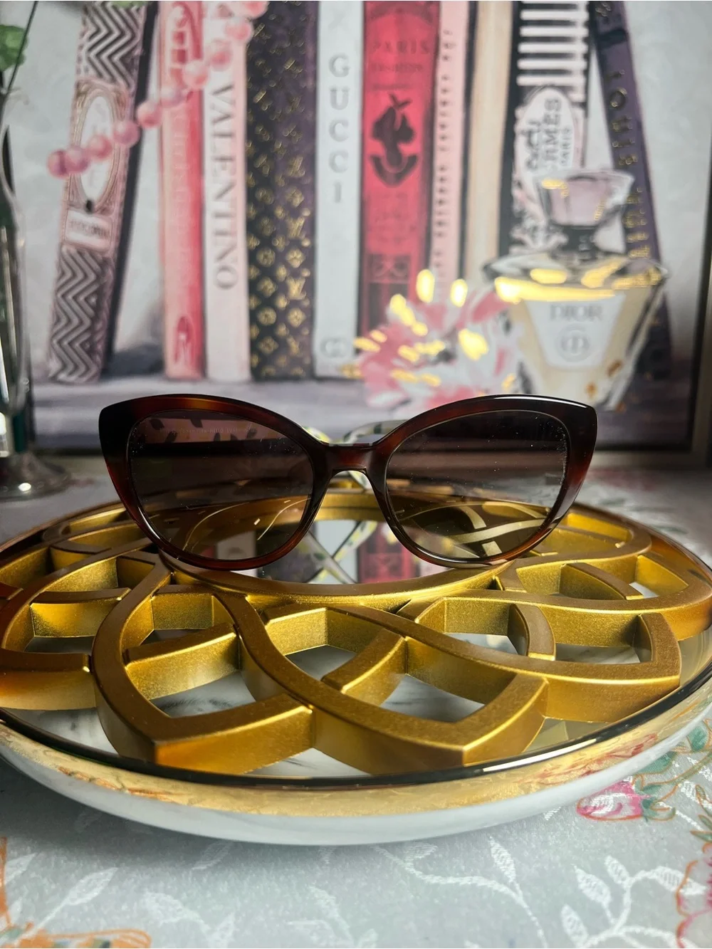 kate spade Amberlee/S Tortoise Shell Cat Eye Sunglasses with Brown Gradient Lens